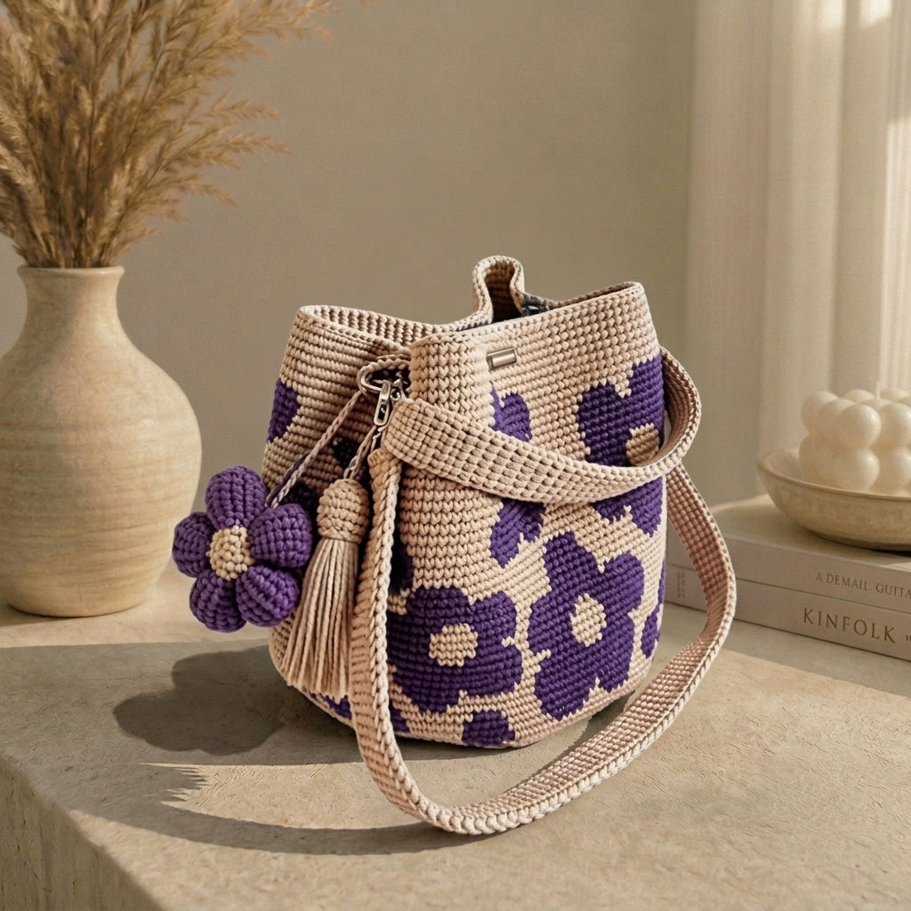 Borsa Crochet Floreale Fatta Da Kevin